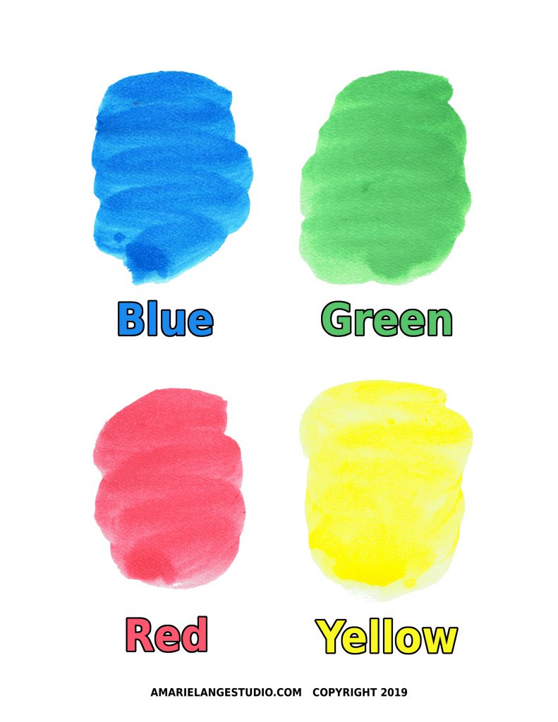 Amarie Lange Studio Free Printable Preschool Color Chart