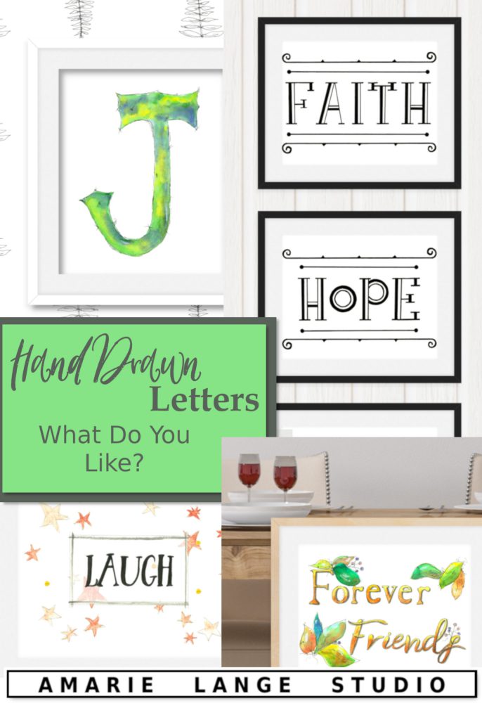 Amarie Lange Studio - Hand drawn letters