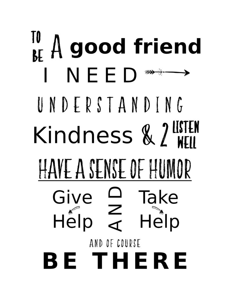 A Good Friend Printable - Amarie Lange Studio