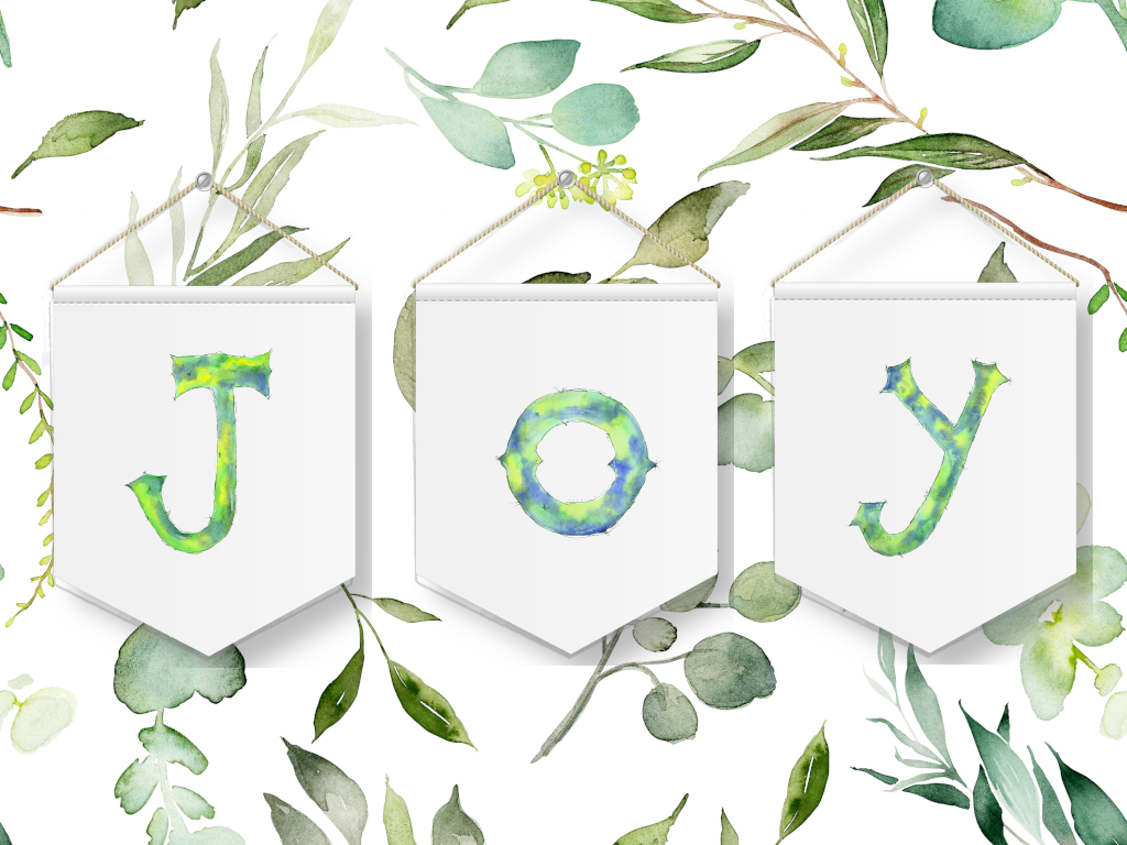 JOY watercolor printables decor