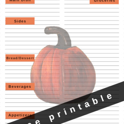 Thanksgiving Menu Planner 2021 – Free Printable