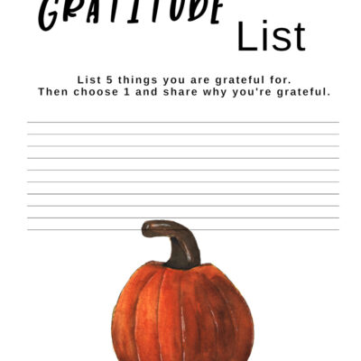 Free Printable Gratitude List