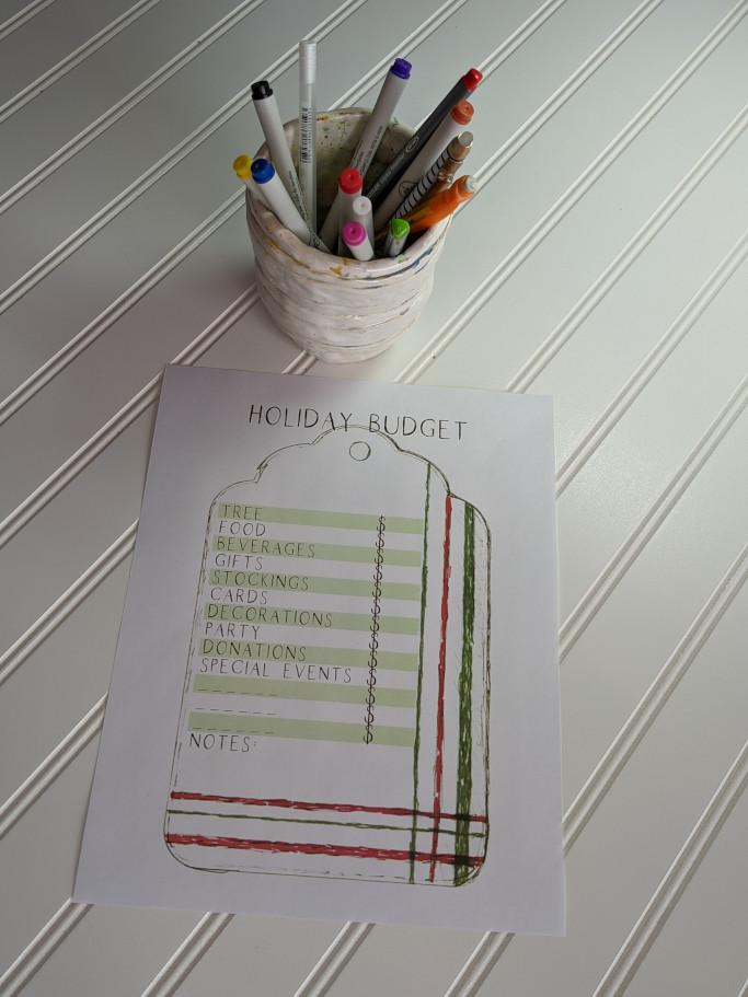 Holiday Budget Planner Page - Printable