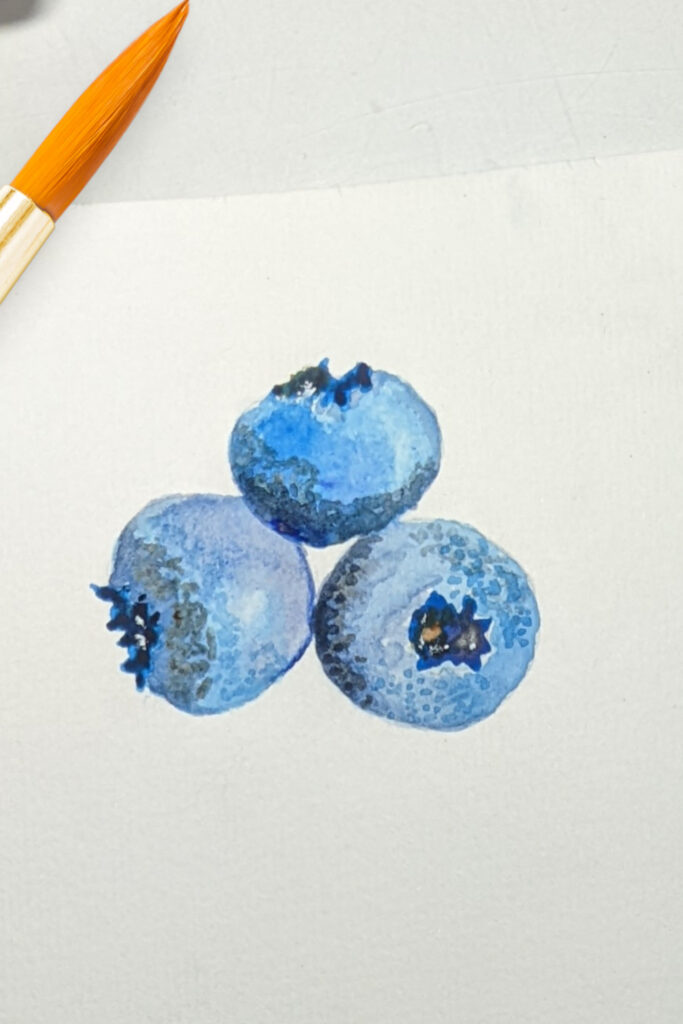 Watercolor Blueberries