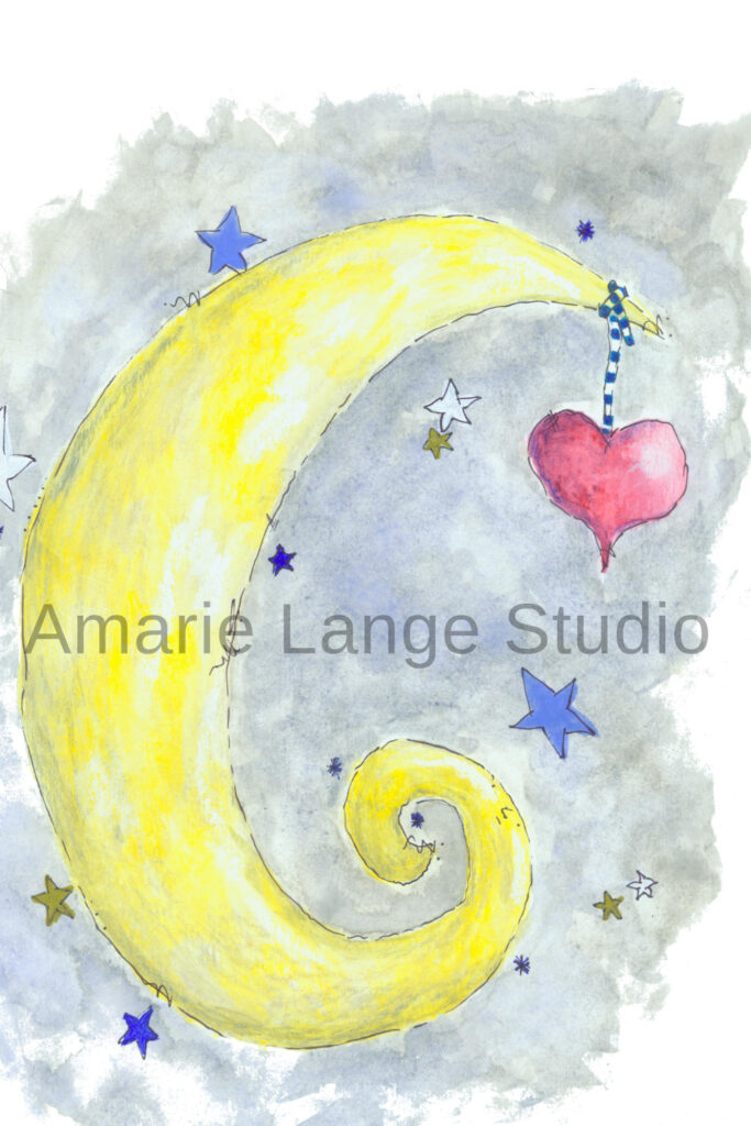 Watercolor Moon