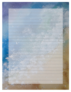 Free Printable Stationery – PDF format – Beach Border