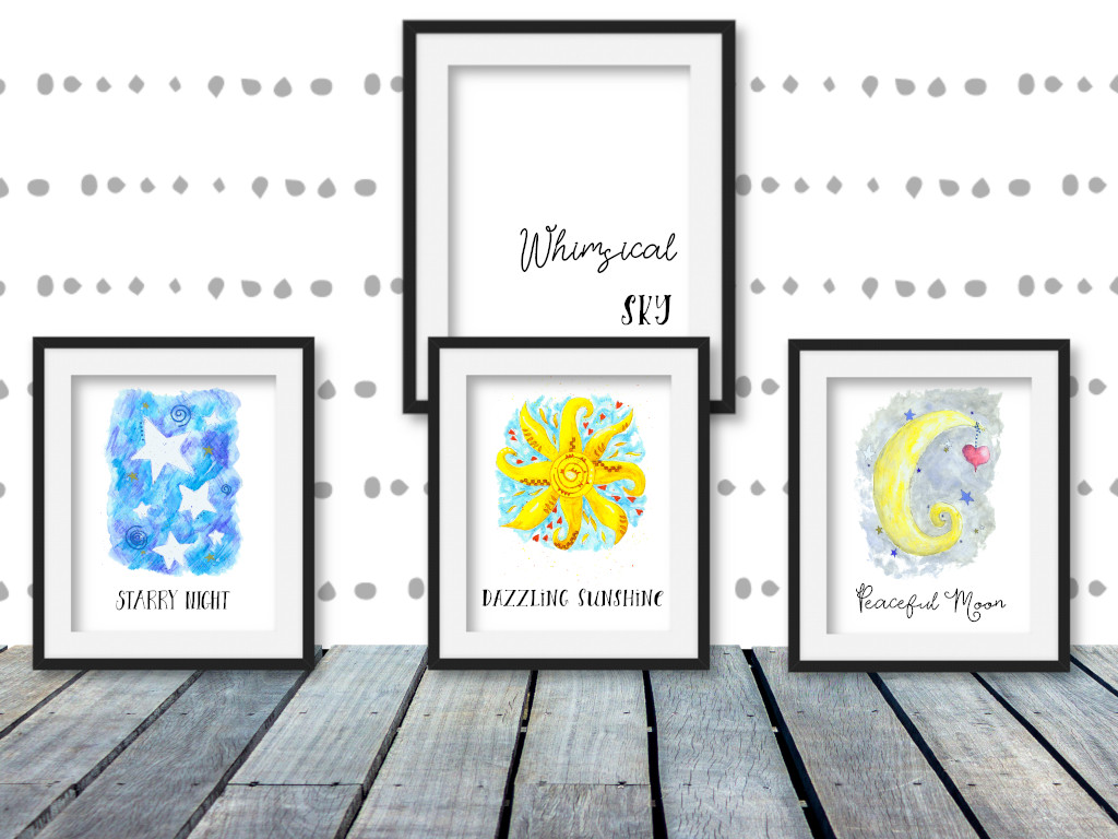 Nursery Moon, Sun, Stars Printables