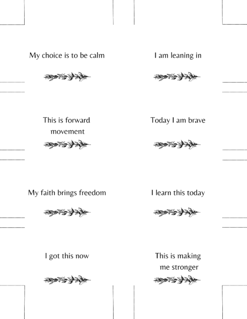 Free Printable Short Positive Affirmations